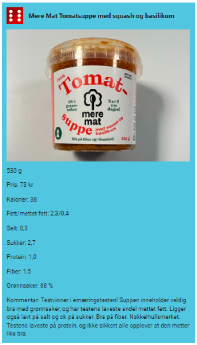 Terningskast 6 Mere Mat tomatsuppe Test av ferdigmat Dagbladet 2024